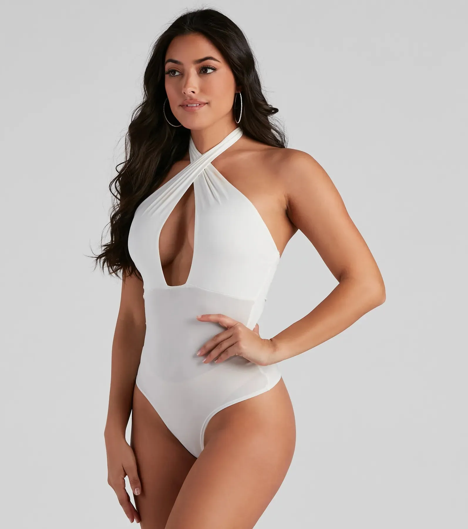 A Total Vibe Halter Bodysuit