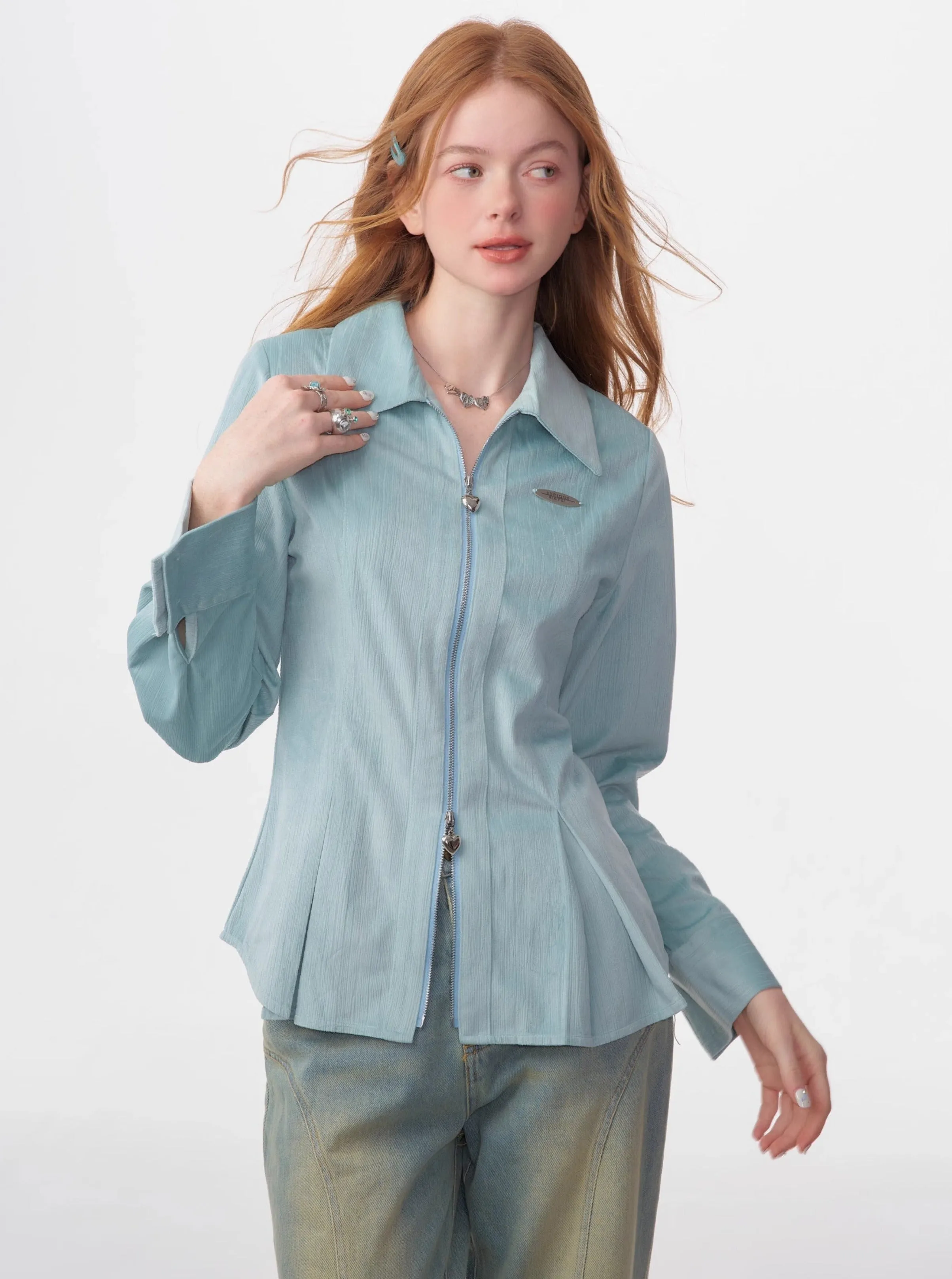 American retro luxury long sleeves shirt