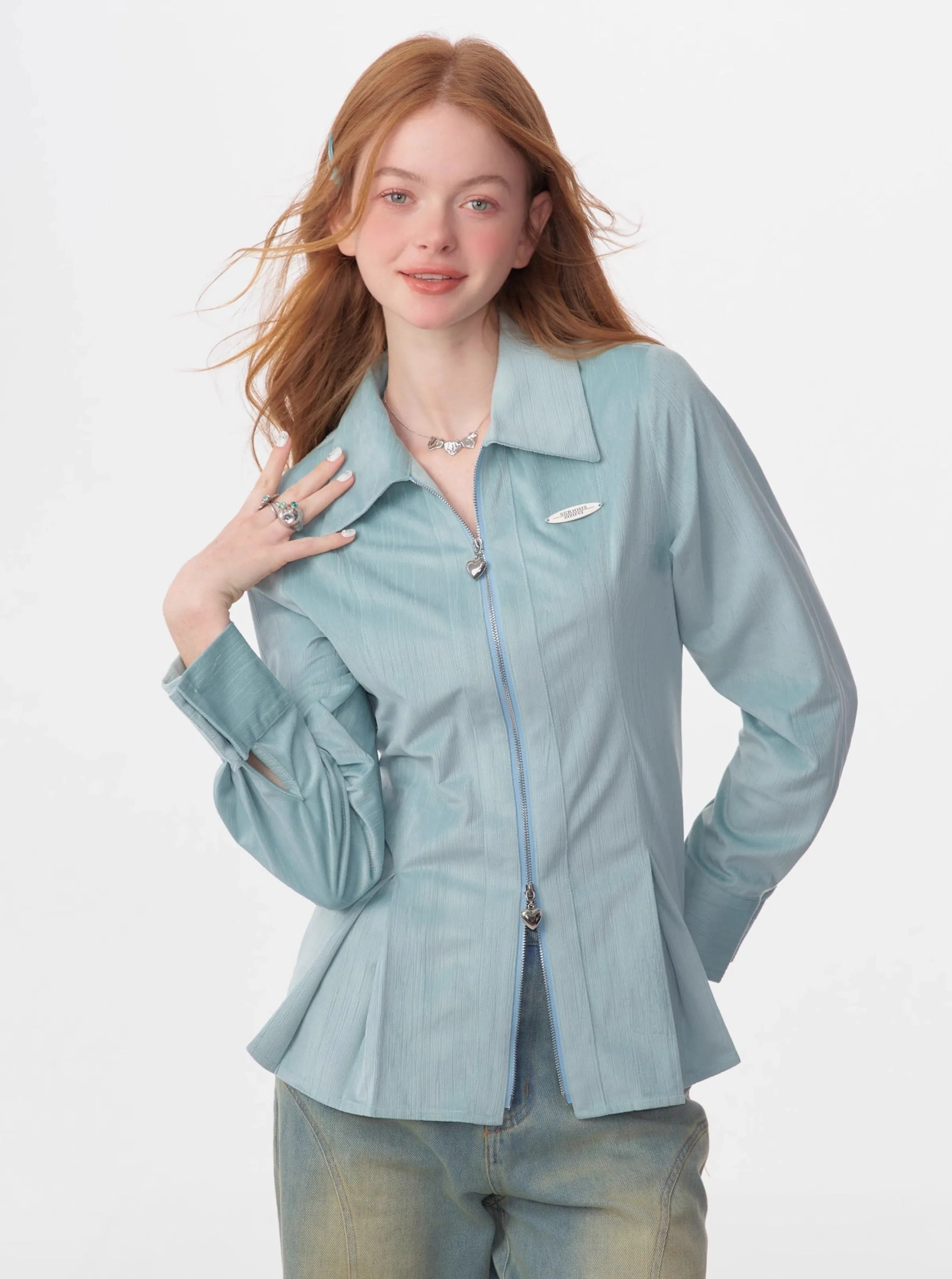 American retro luxury long sleeves shirt