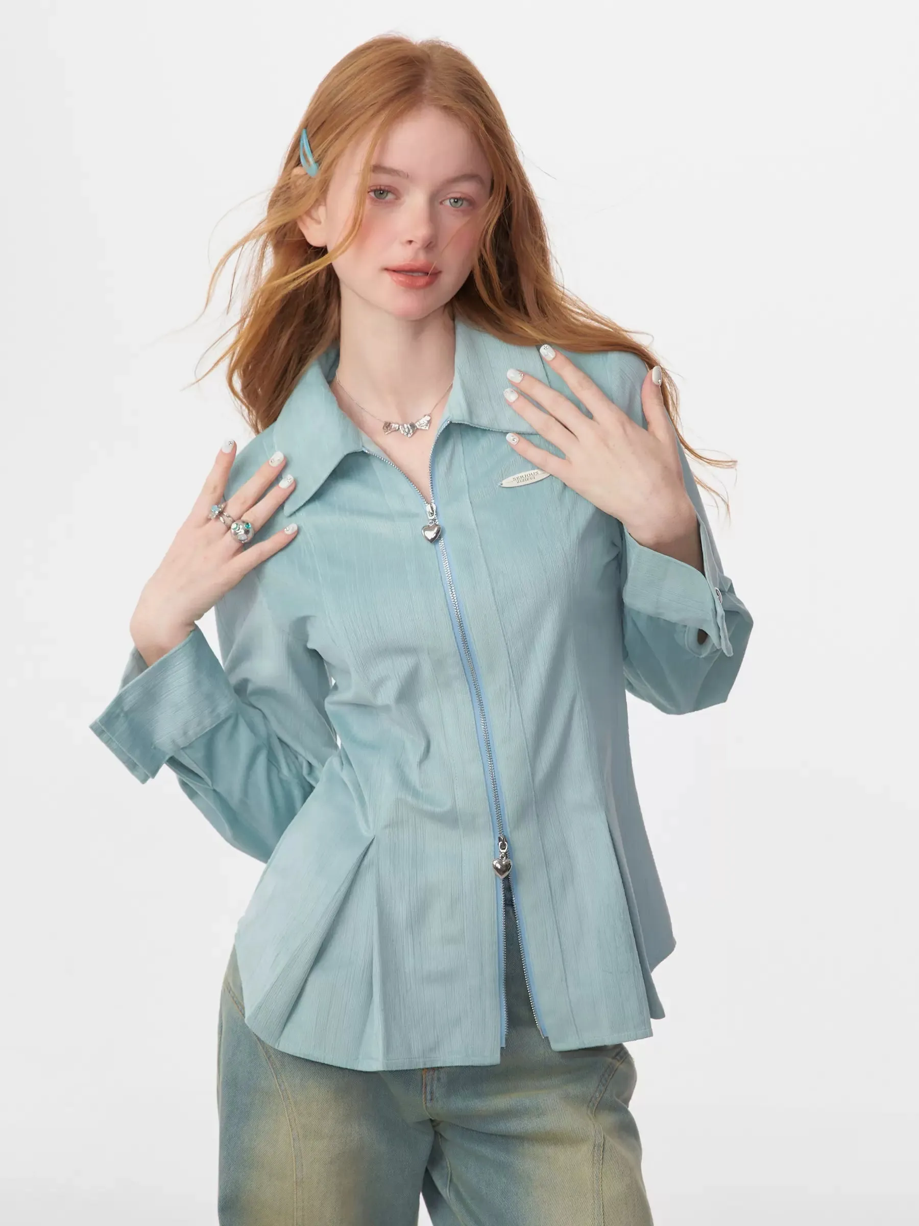 American retro luxury long sleeves shirt
