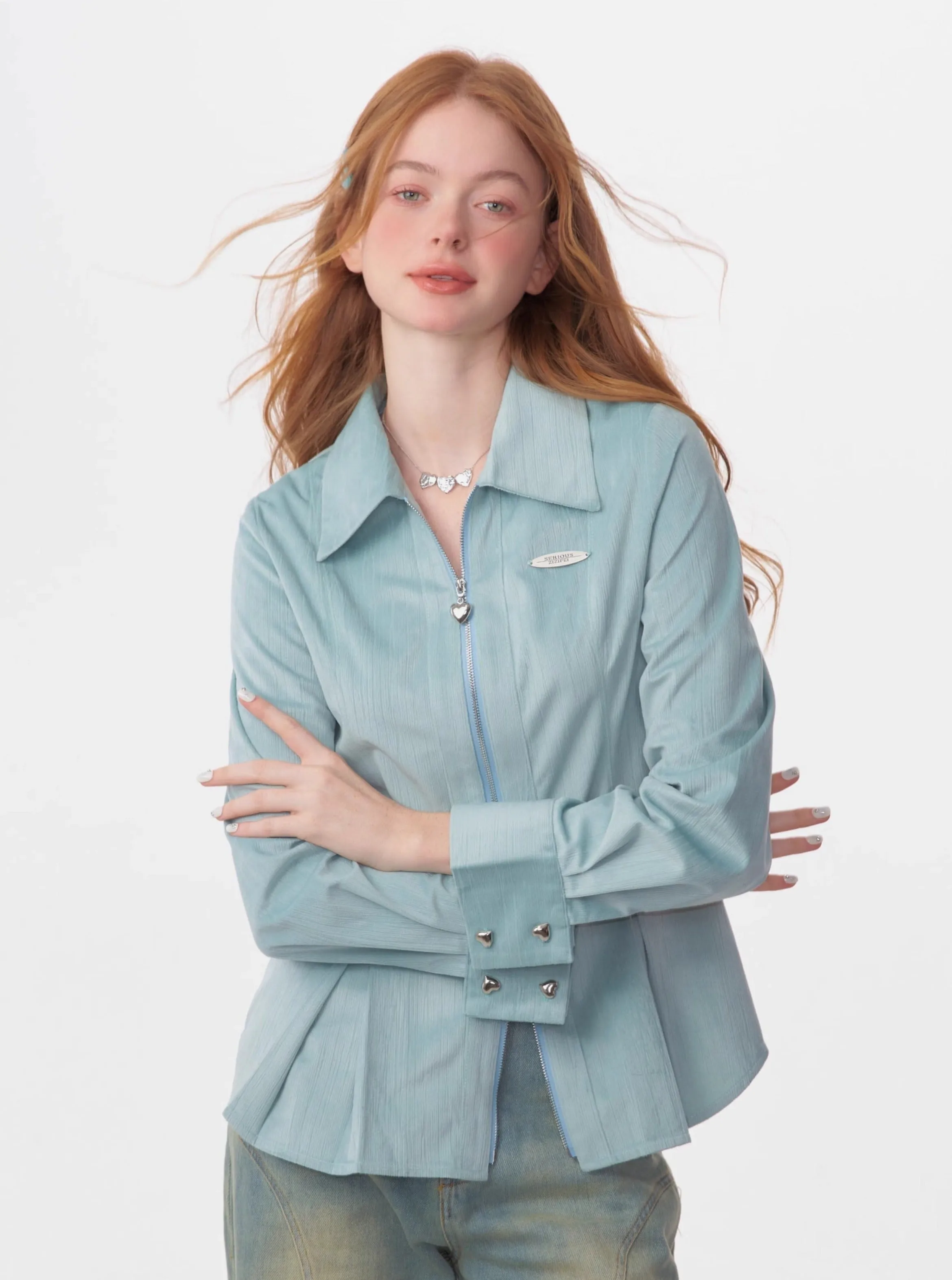 American retro luxury long sleeves shirt