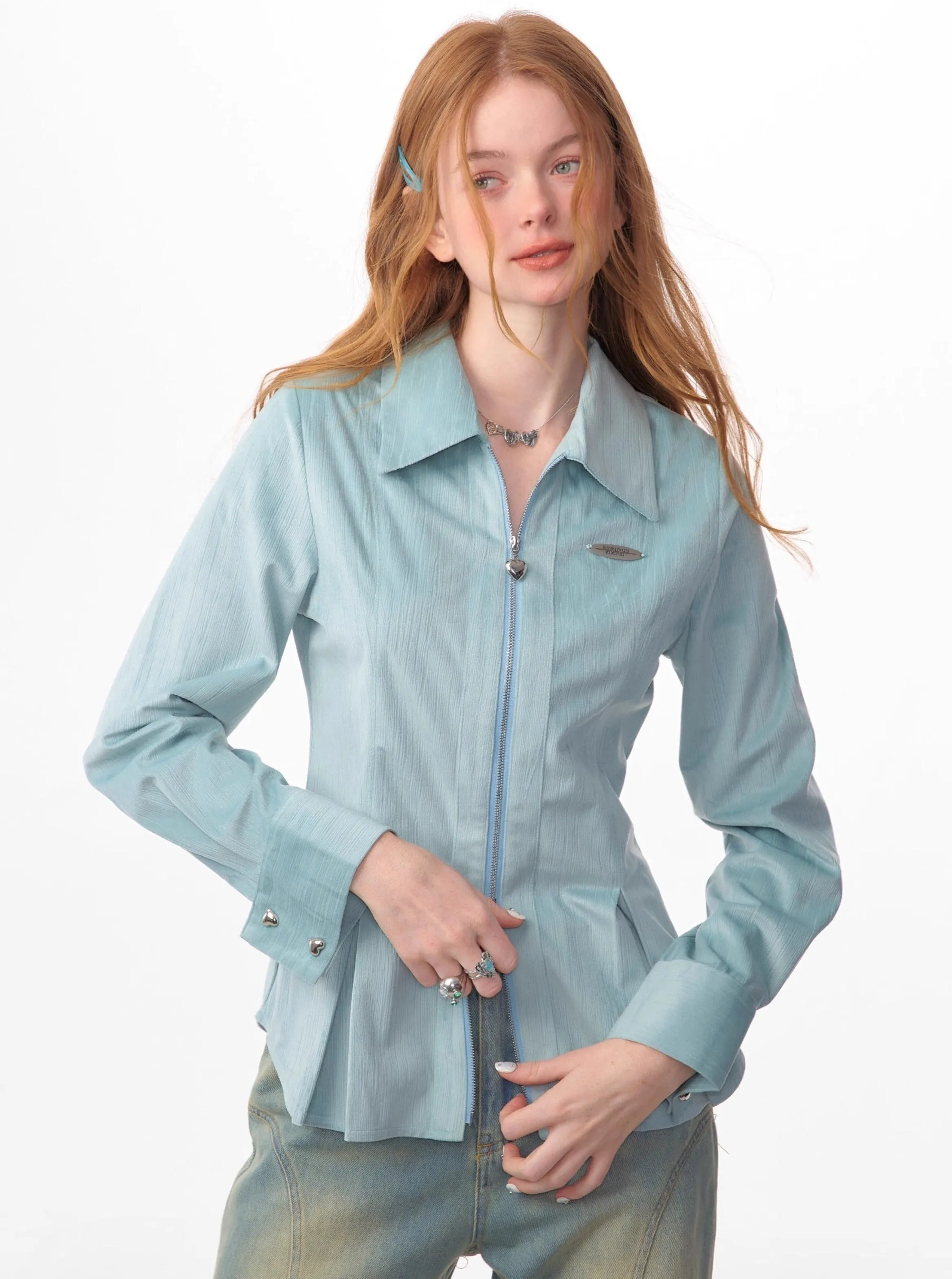 American retro luxury long sleeves shirt