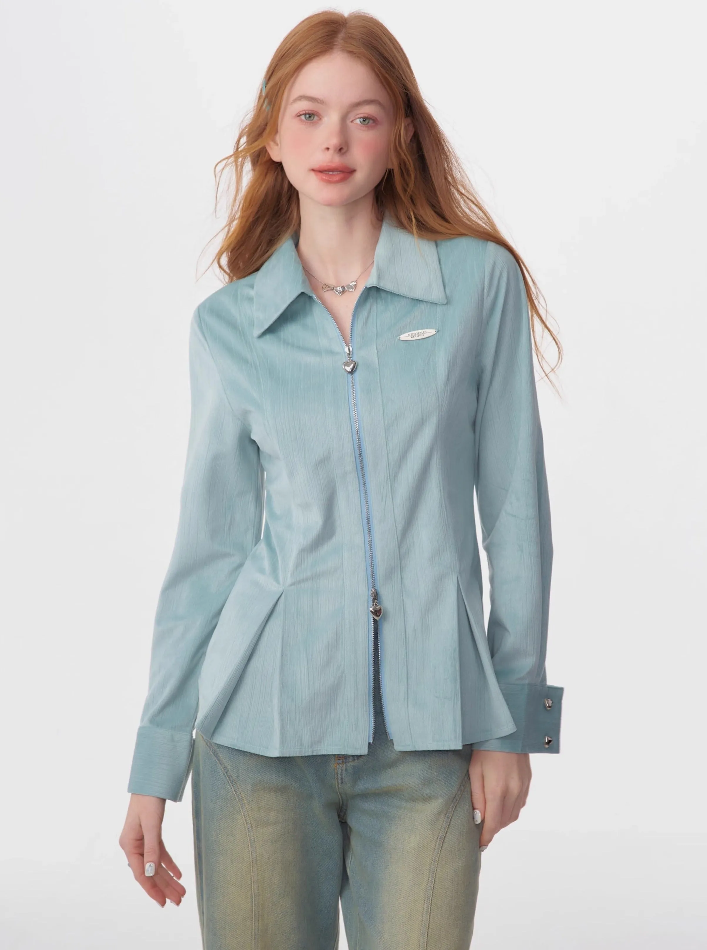 American retro luxury long sleeves shirt