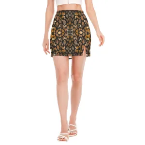 Animal Print Side Split Hip Skirt up to 2 XL (FWS)