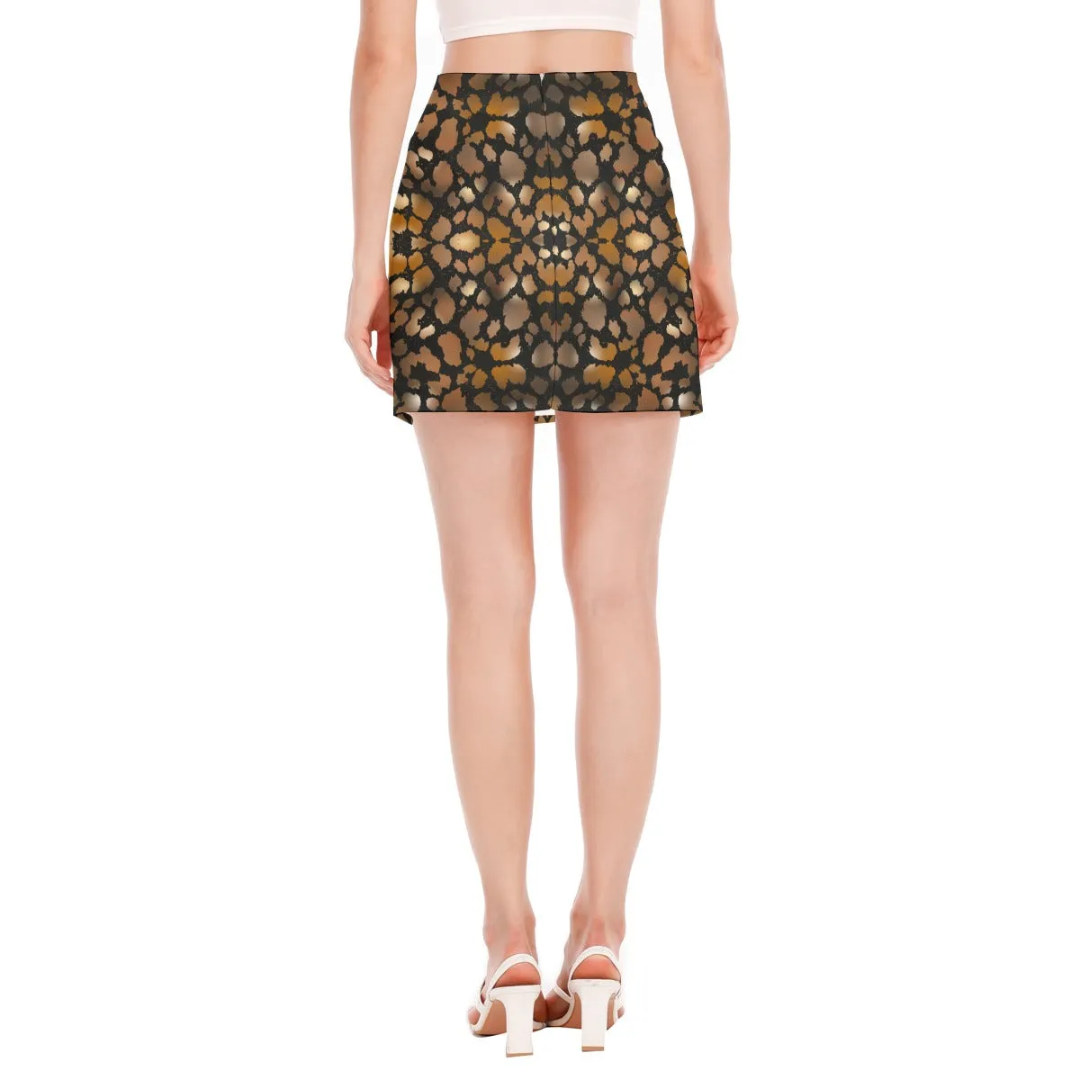 Animal Print Side Split Hip Skirt up to 2 XL (FWS)