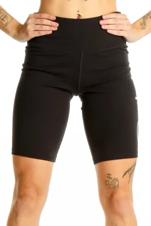 Black High-Waisted Performance Bike Shorts
