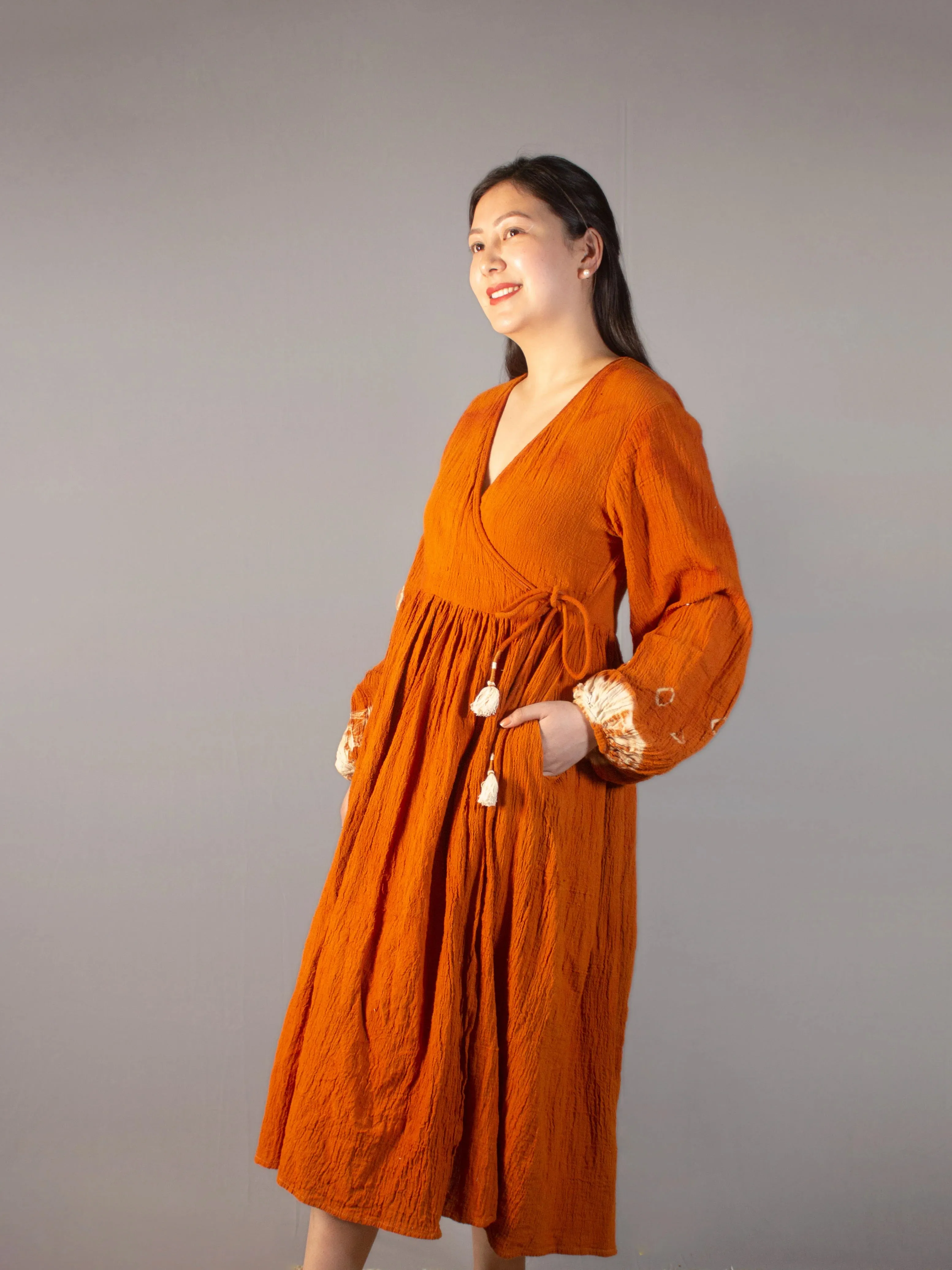 Blossom Angrakha Indus Red Dress