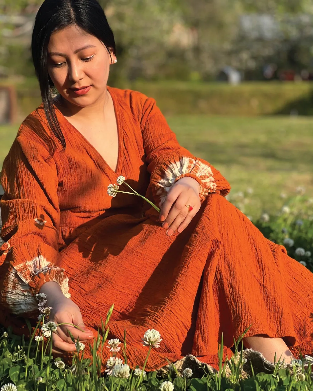Blossom Angrakha Indus Red Dress