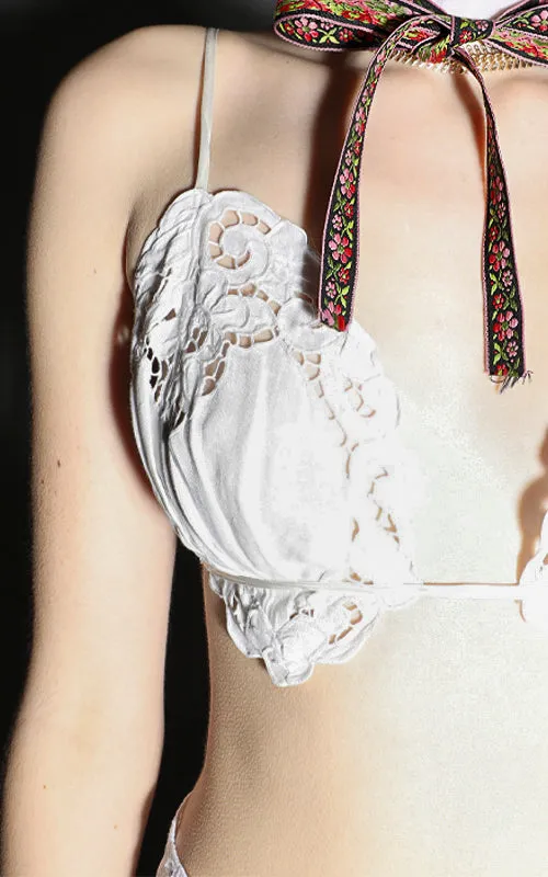 bra cotton cut work lace