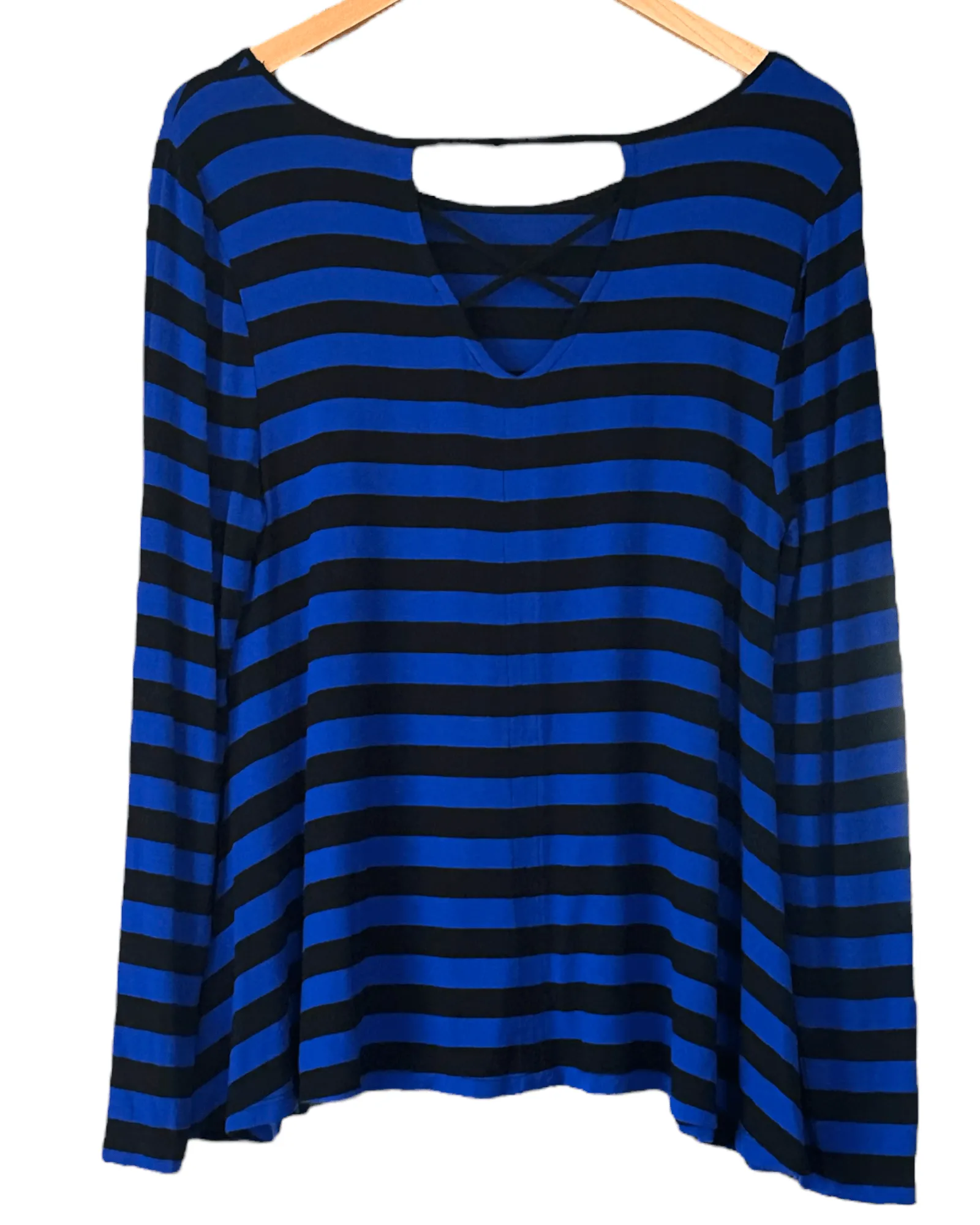 Bright Winter Stripe Cross Back Swing Top