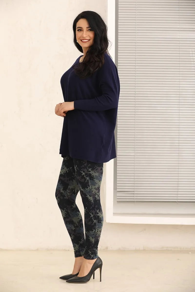 Cashmere Feel Tunic with Neck Cut-Out