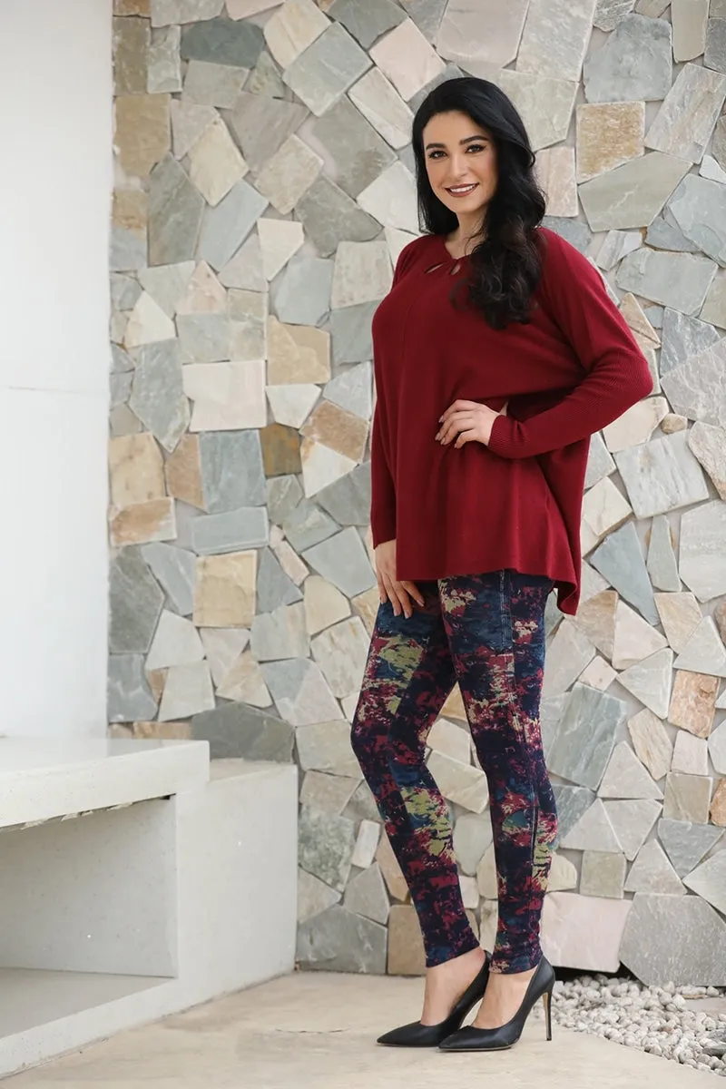 Cashmere Feel Tunic with Neck Cut-Out