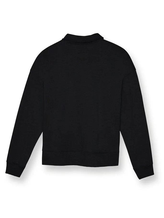 Champion Men's Powerblend Quarter Zip Sweatshirt Black W4635 586GNA 001