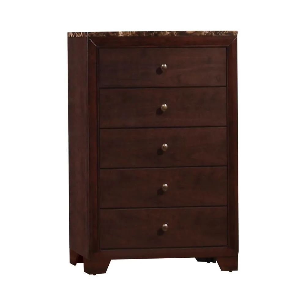 Conner Collection - Conner 5-drawer Rectangular Chest Cappuccino