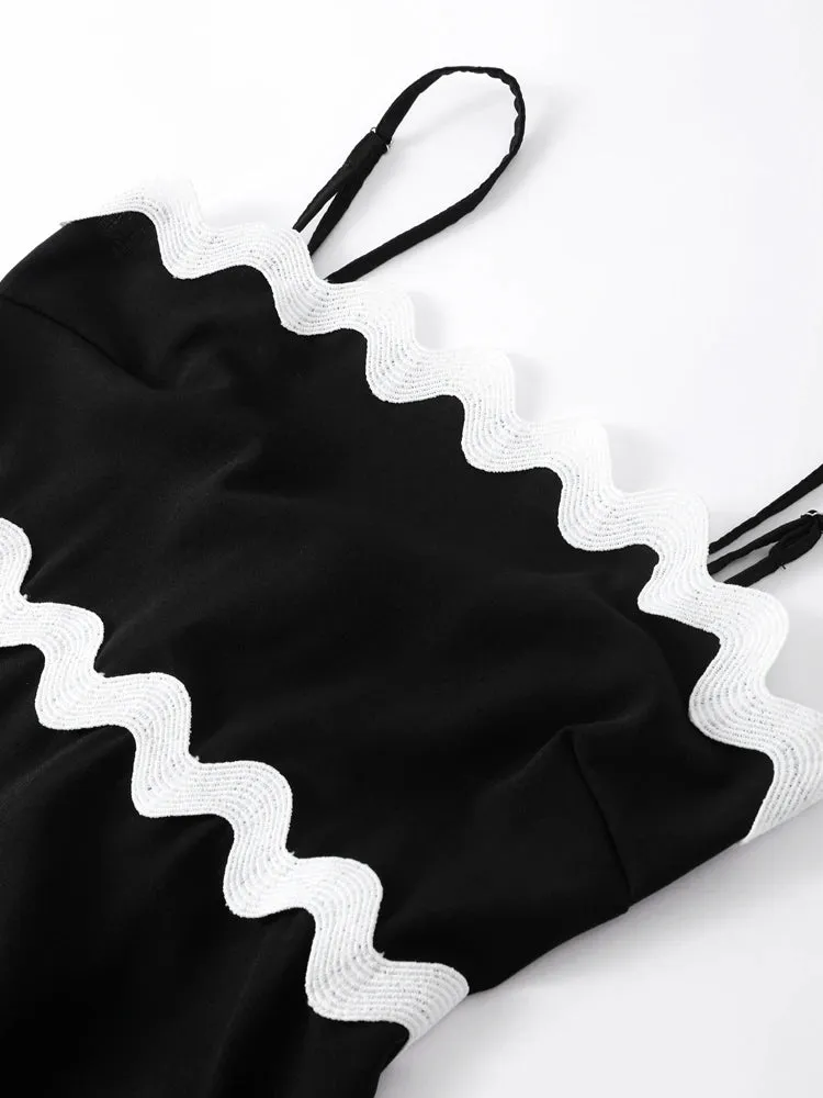 Contrast Elegant Loose Dress - Bella
