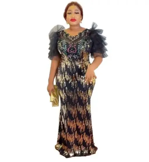 Elegant Luxury Dashiki African Dresses: High Waist Bodycon Dress