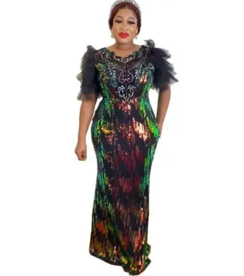 Elegant Luxury Dashiki African Dresses: High Waist Bodycon Dress