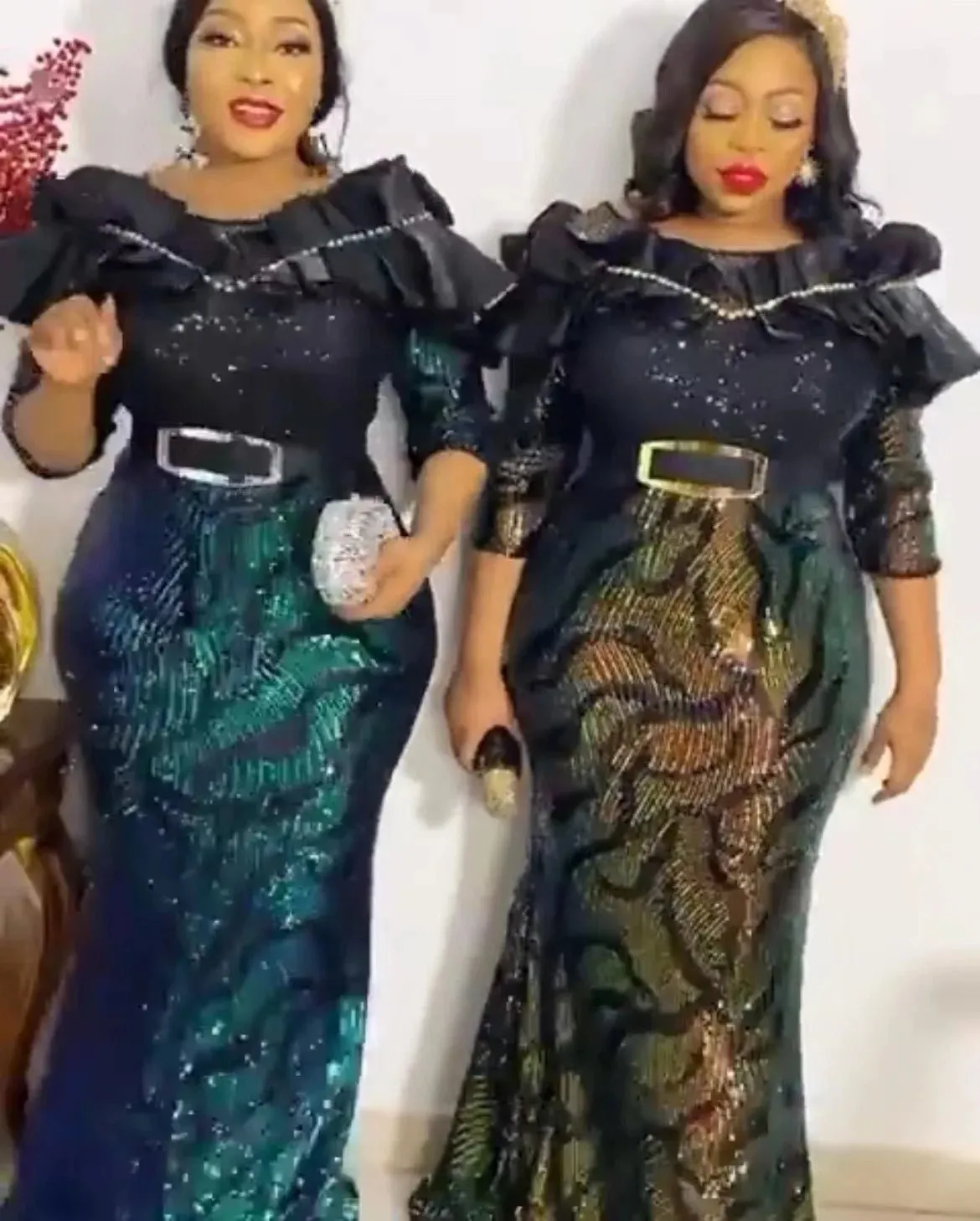 Elegant Luxury Dashiki African Dresses: High Waist Bodycon Dress
