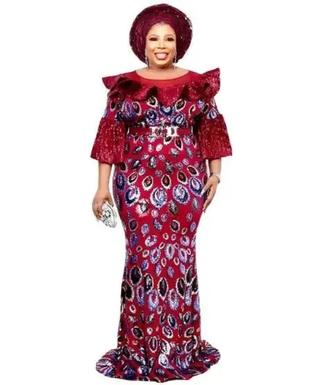 Elegant Luxury Dashiki African Dresses: High Waist Bodycon Dress