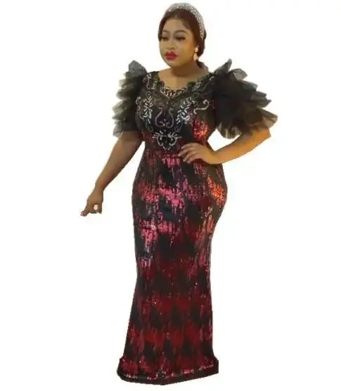 Elegant Luxury Dashiki African Dresses: High Waist Bodycon Dress