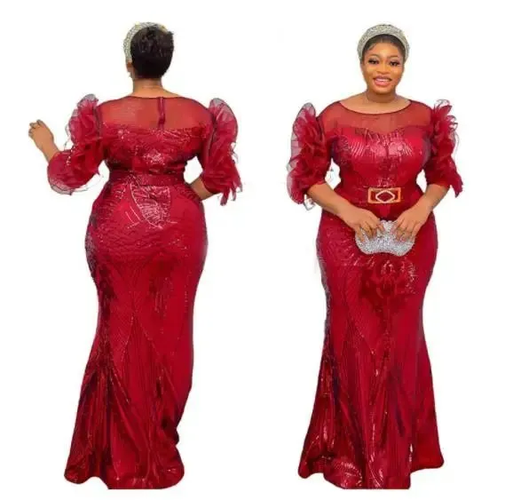 Elegant Luxury Dashiki African Dresses: High Waist Bodycon Dress