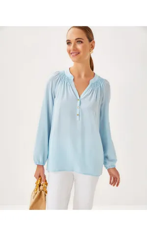 Elsa Silk Top Bluette