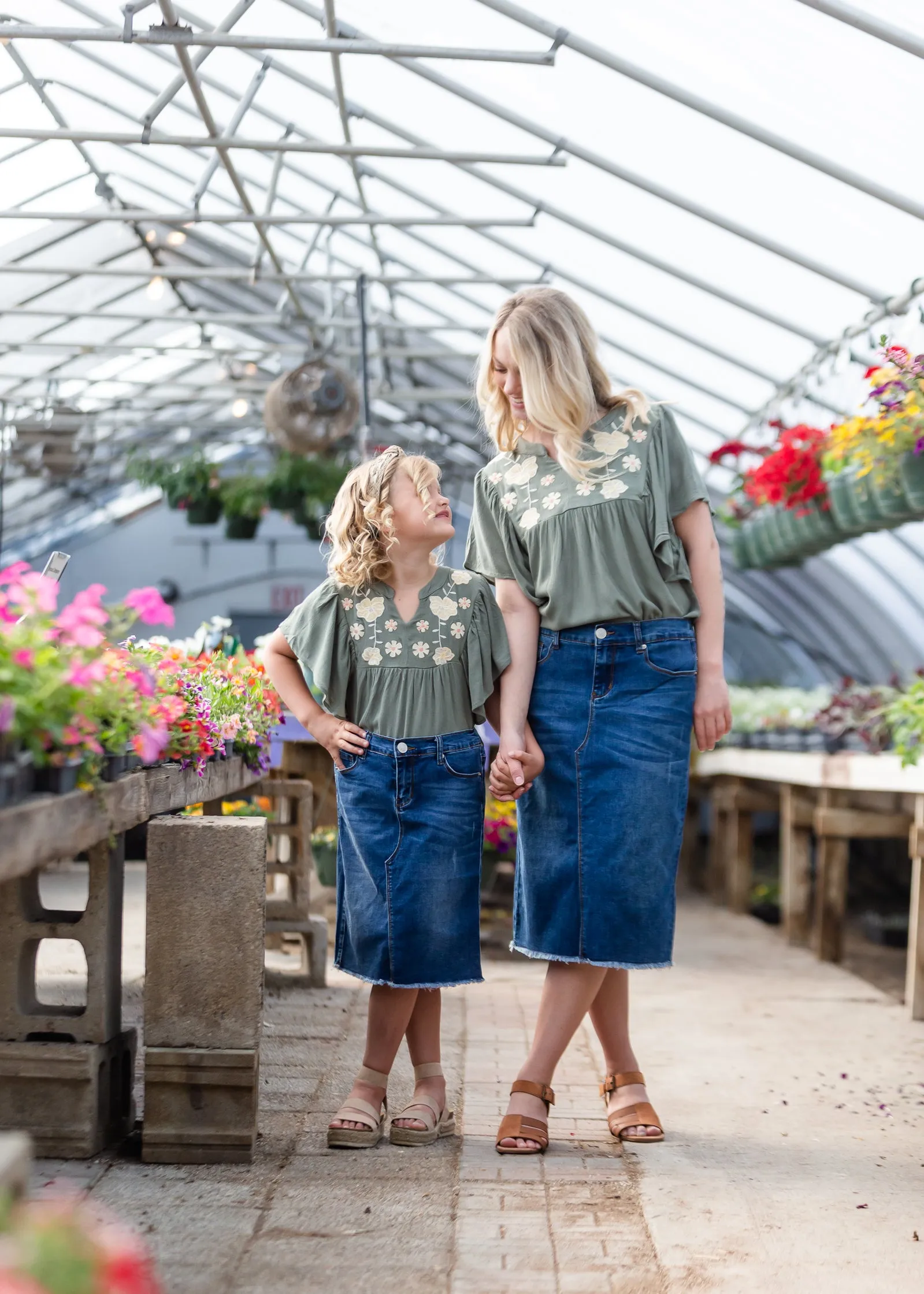 Floral Embroidered Ruffle Sleeve Top - FINAL SALE