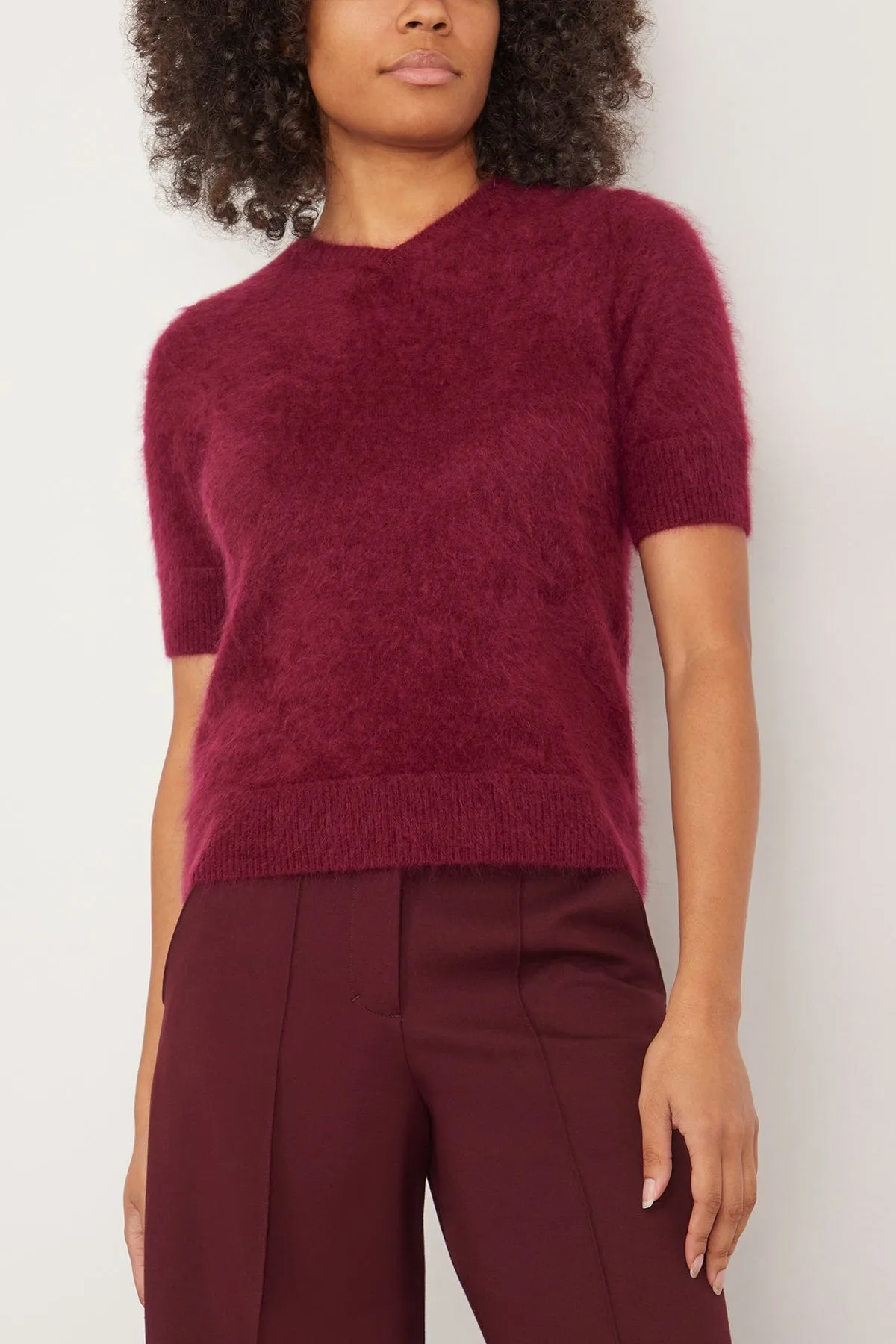 Fluffy Luxury Pullover in Burgundy