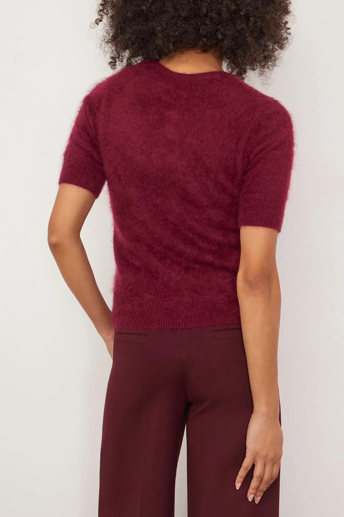 Fluffy Luxury Pullover in Burgundy