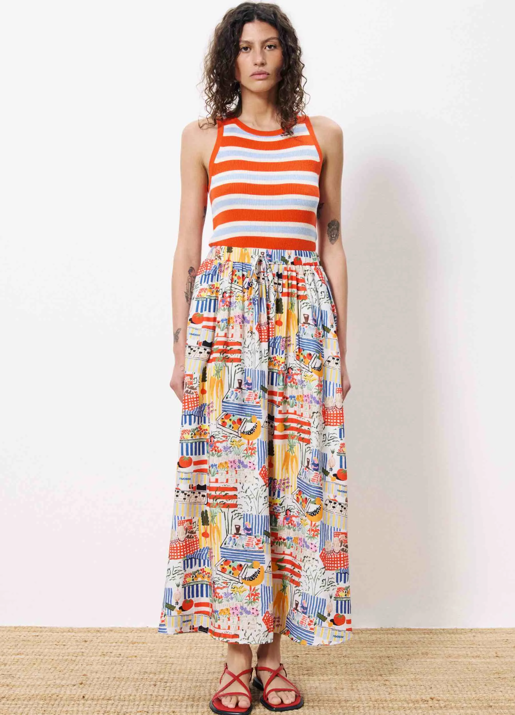 FRNCH -  Women's Liliane Marche Blanc Skirt
