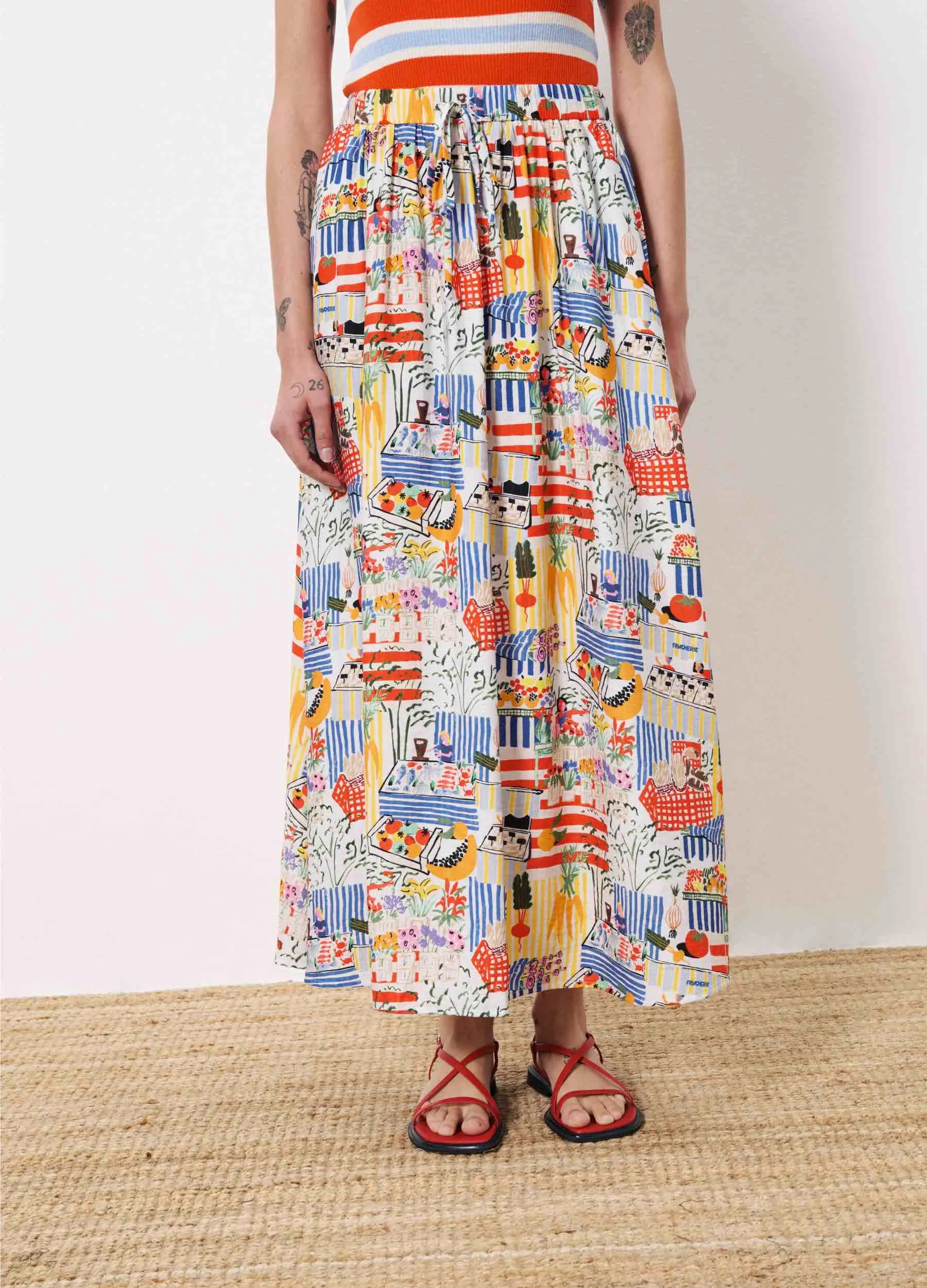 FRNCH -  Women's Liliane Marche Blanc Skirt