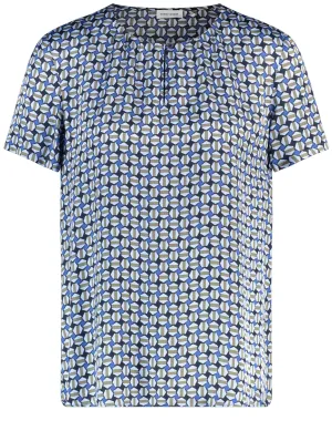 Gerry Weber Blouse Blue/Khaki  graphic print