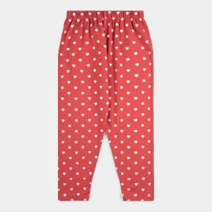 Girls Lycra Jersey Tights Hearts-Emboldened