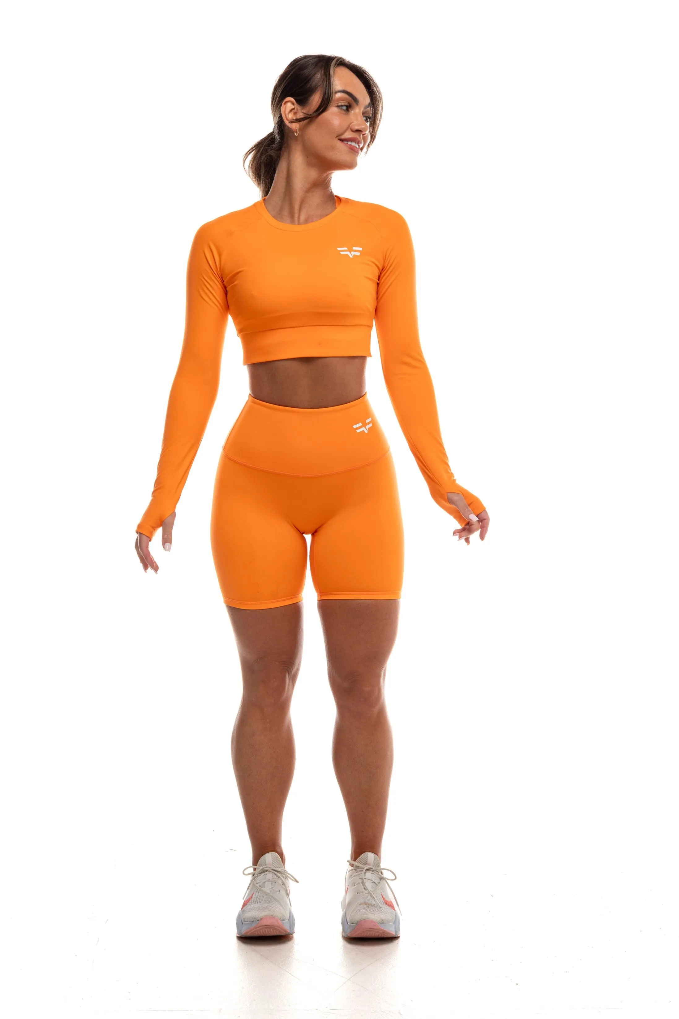 GymFreak Women's Vision Shorts - 6 inch Orange
