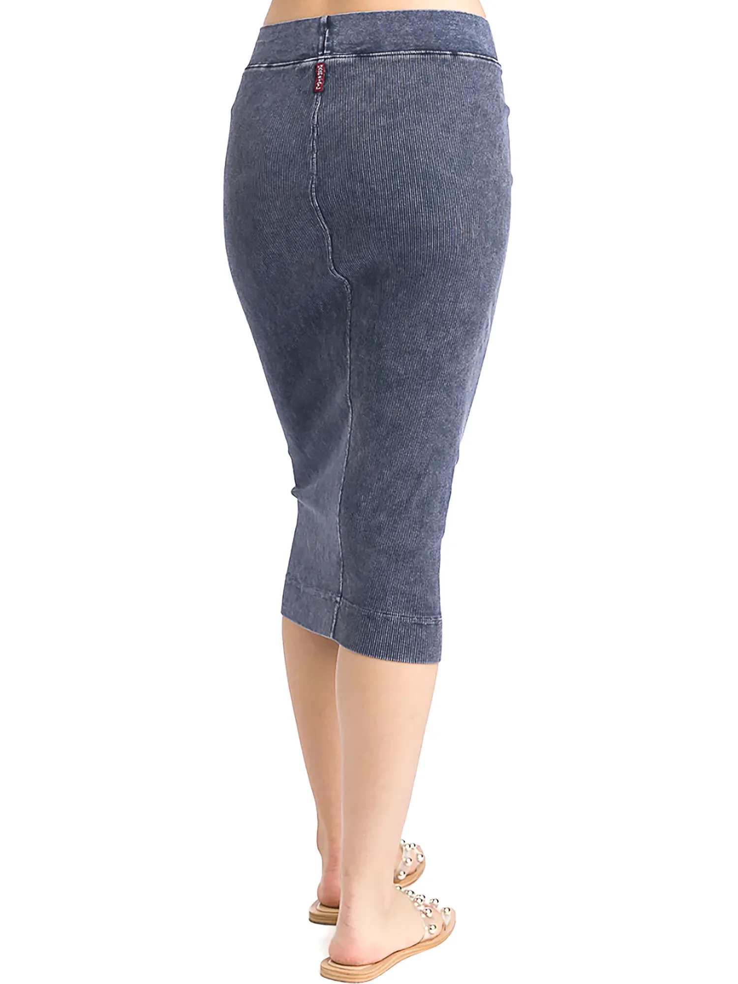 Hard Tail Midi Ribbed Pencil Skirt CS-104