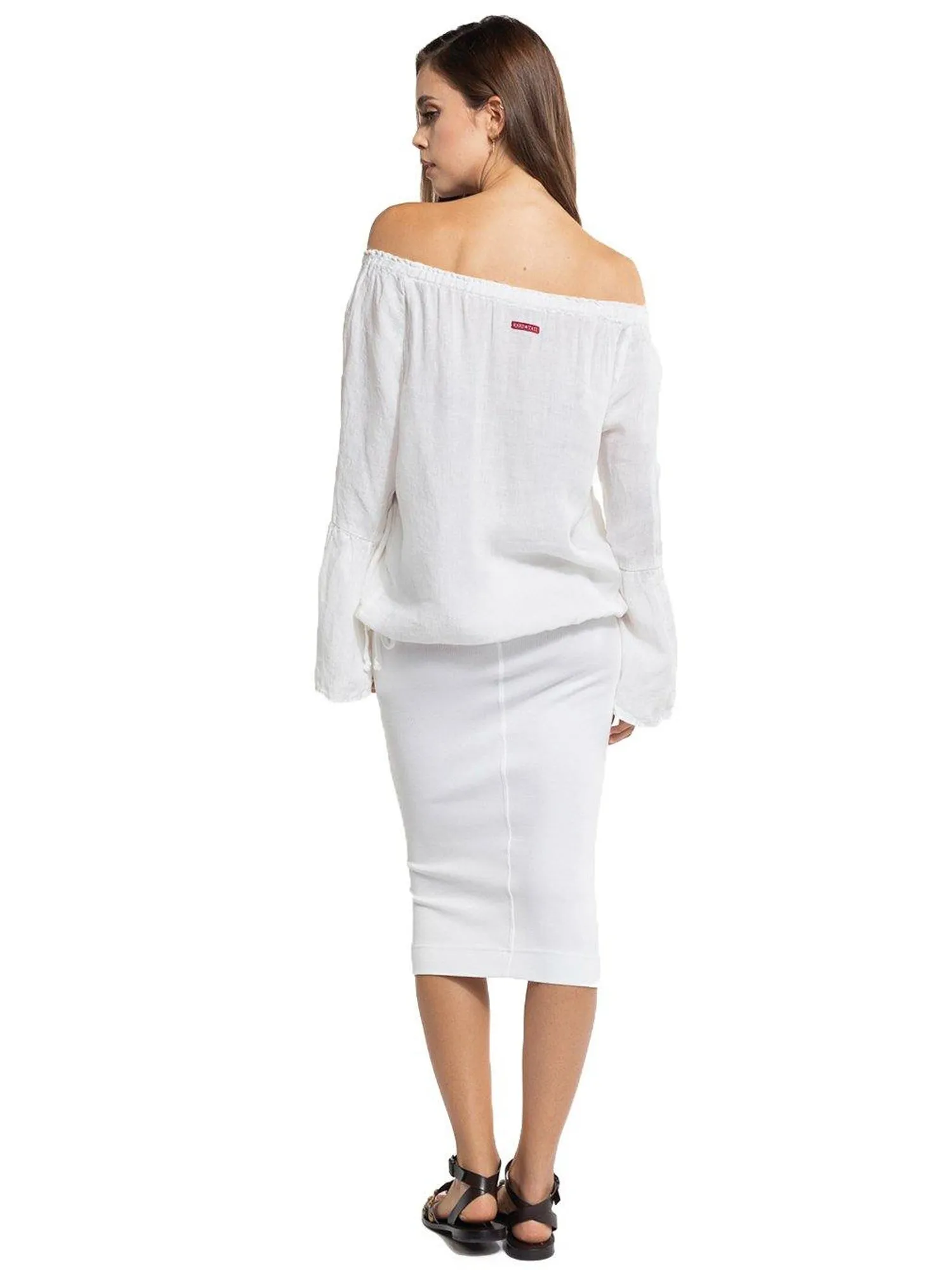 Hard Tail Midi Ribbed Pencil Skirt CS-104