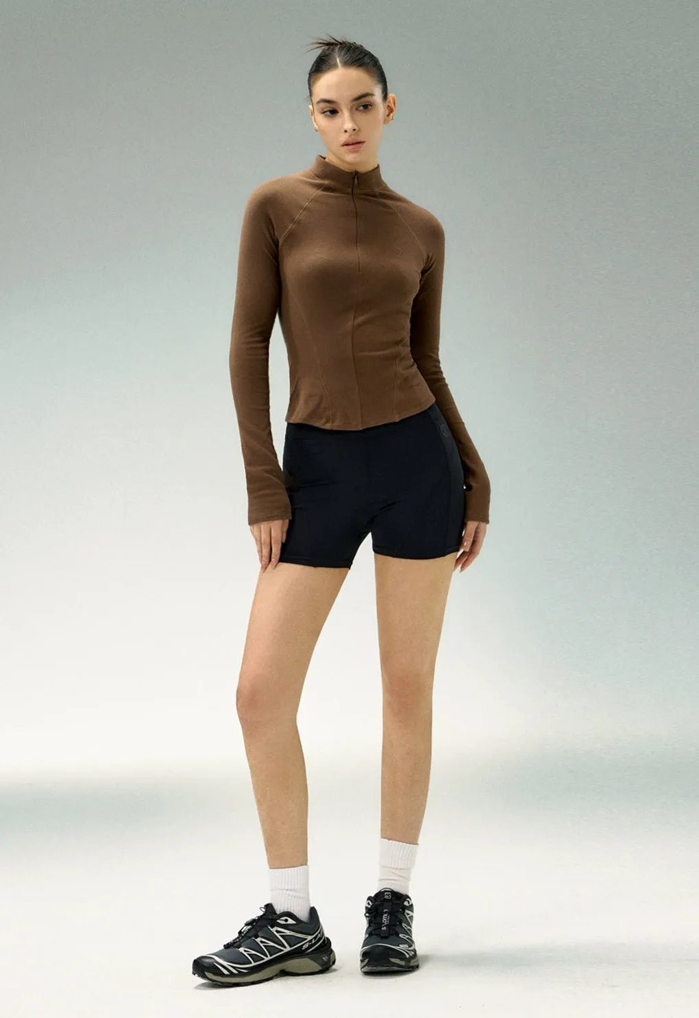 High-Waist Compression Fit Performance Shorts