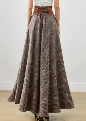 High Waist Exra Large Hem Cotton Skirts Fall