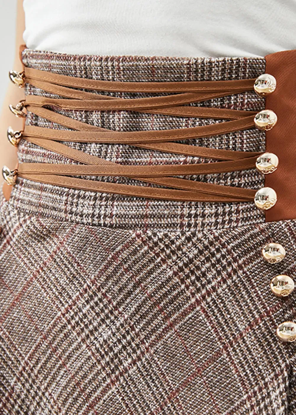 High Waist Exra Large Hem Cotton Skirts Fall