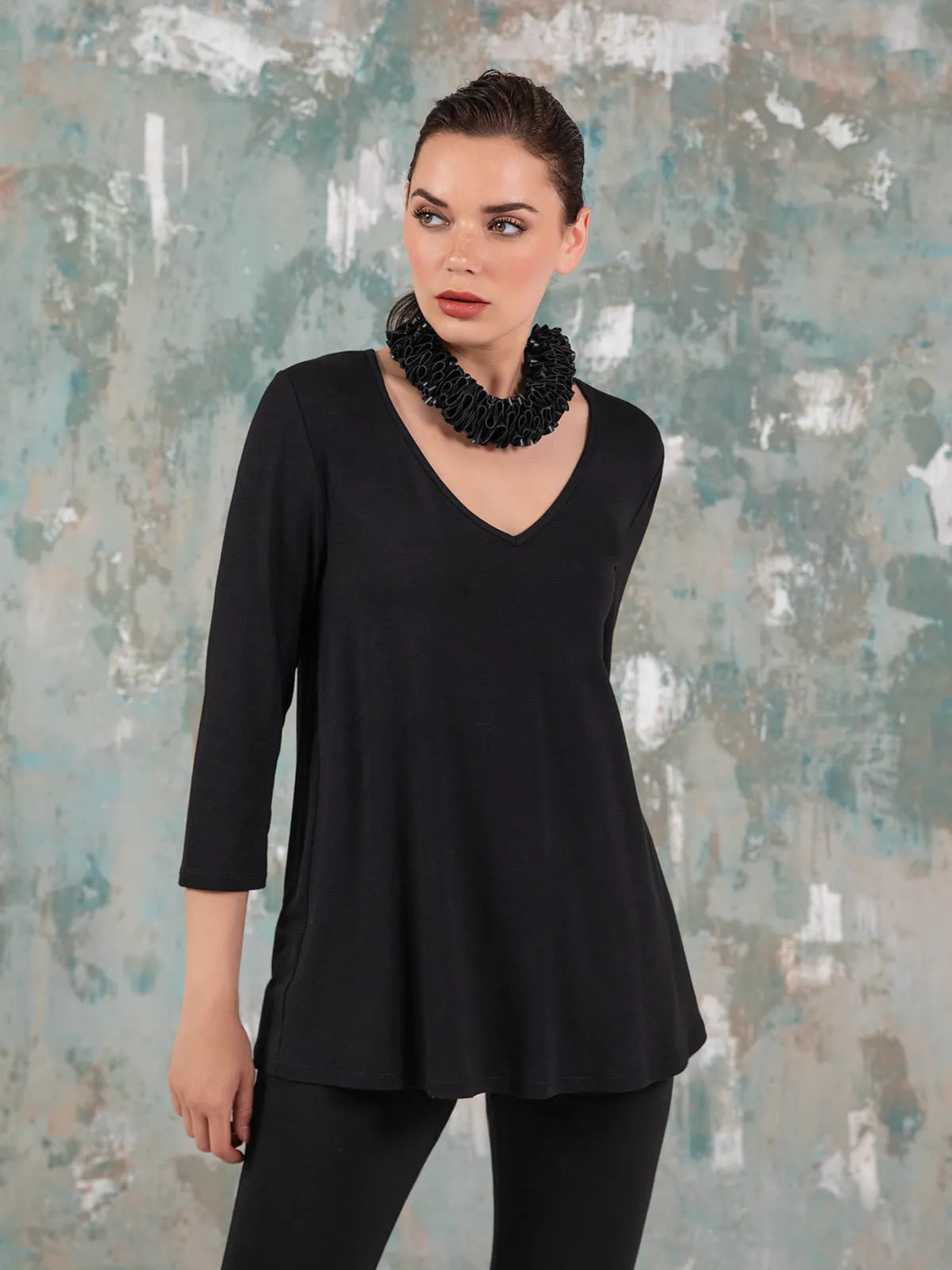 Juliana Top, Black Tencel