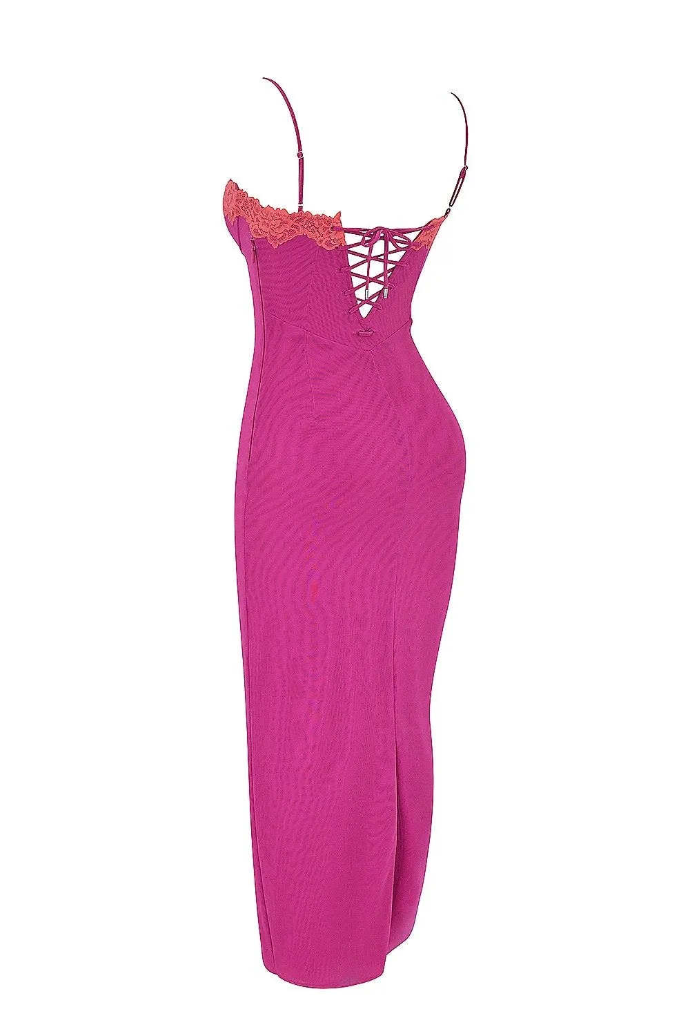 Lace Trimmed Maxi Dress