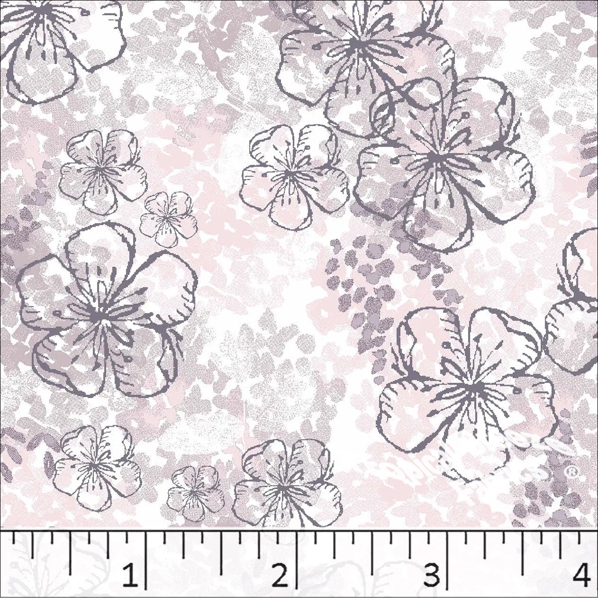 Large Floral Print Poly Cotton Dress Fabric 5931