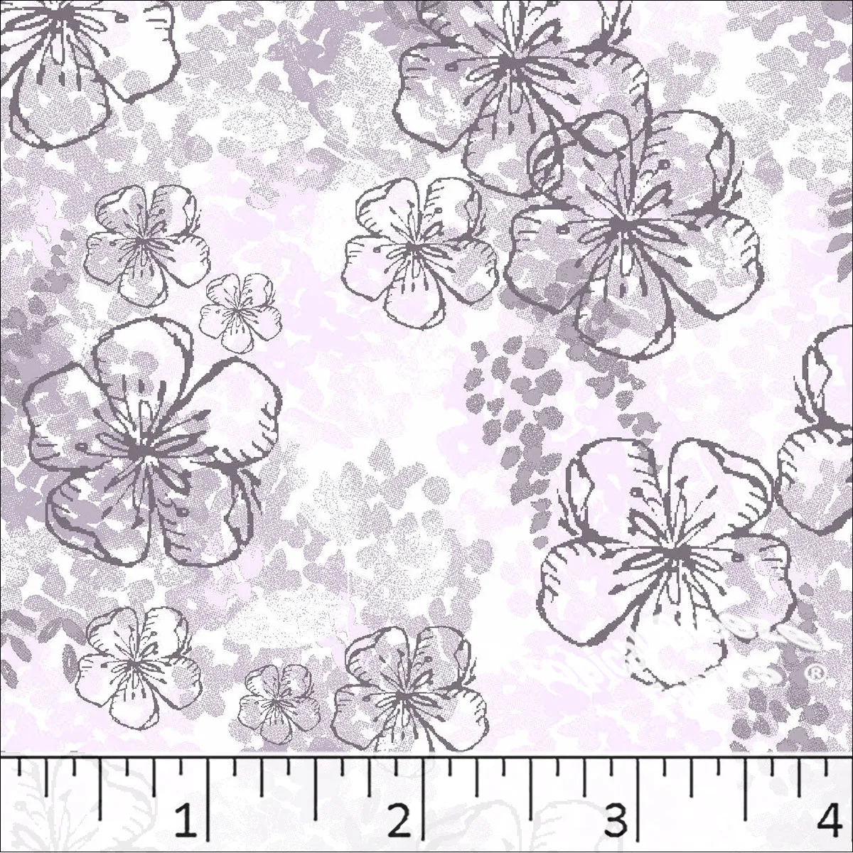 Large Floral Print Poly Cotton Dress Fabric 5931