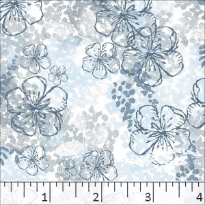Large Floral Print Poly Cotton Dress Fabric 5931