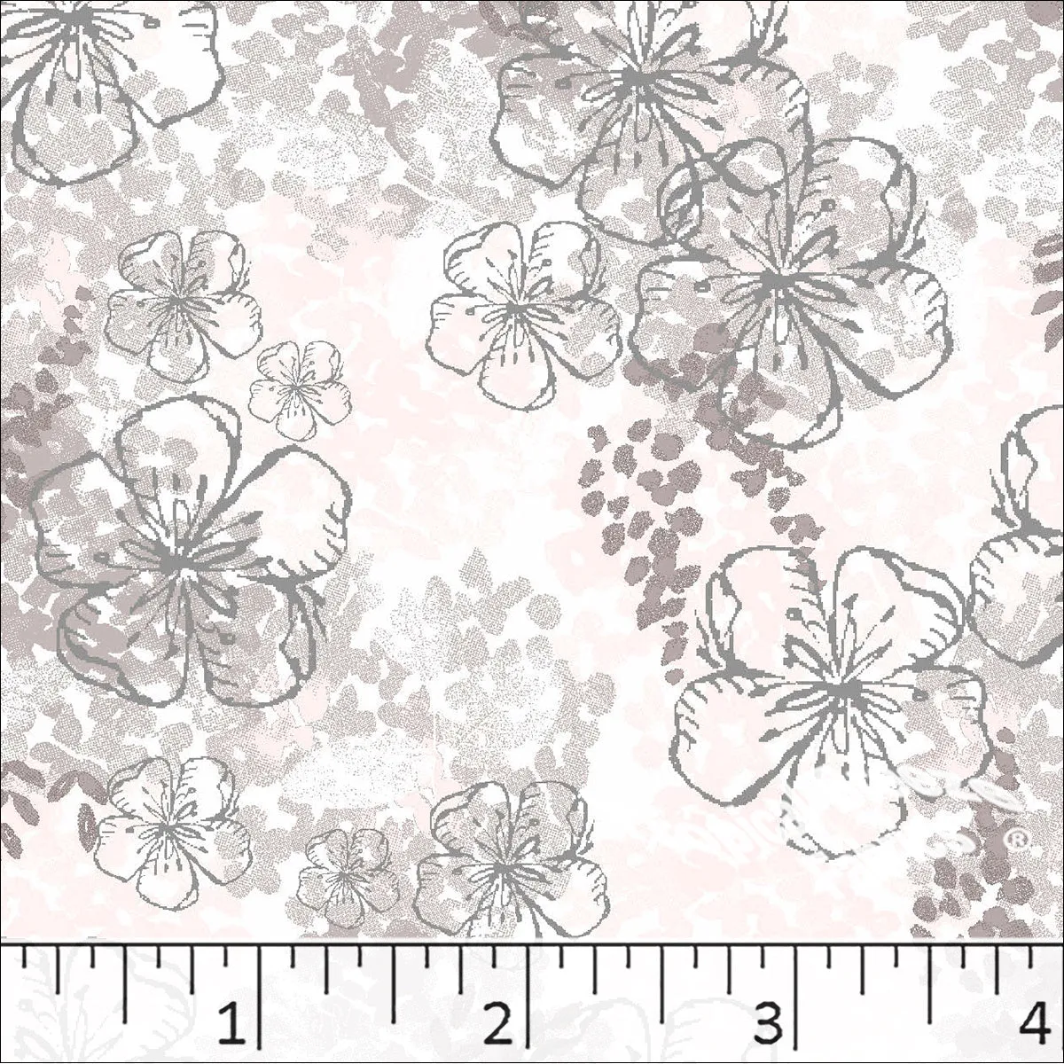 Large Floral Print Poly Cotton Dress Fabric 5931