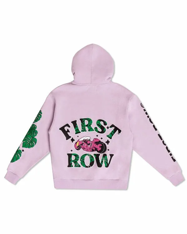 Lavender Kaneda'S Bike Flock Emb. Graphic Hoodie