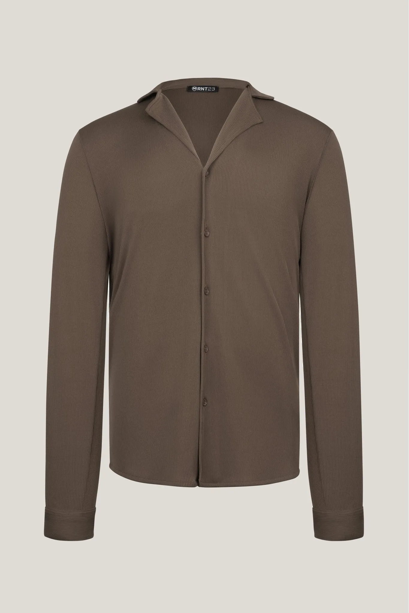 Lightweight Drapery Plisse Shirt - Olive Green