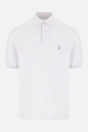 Logo Pattern Pique Cotton Polo
