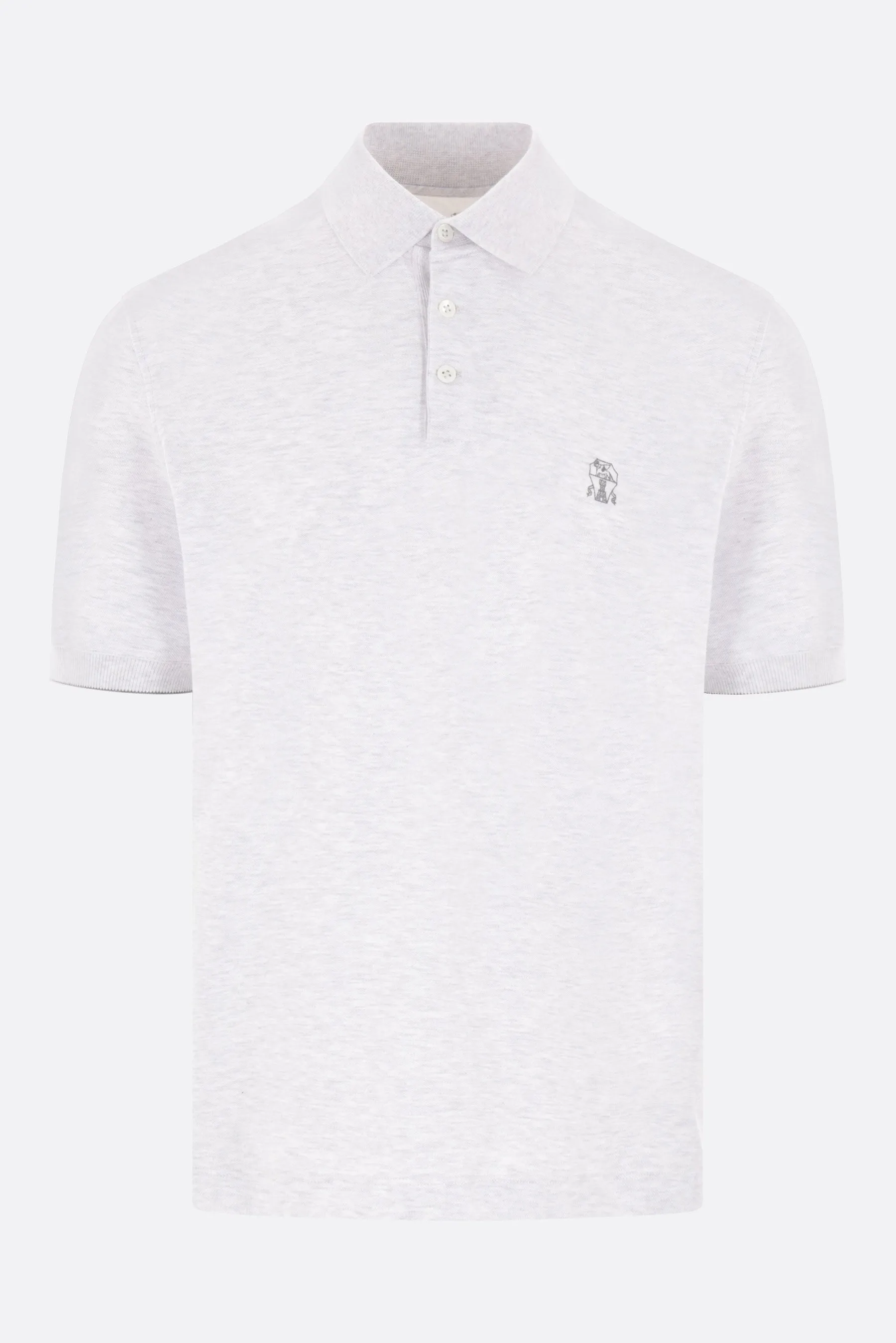 Logo Pattern Pique Cotton Polo
