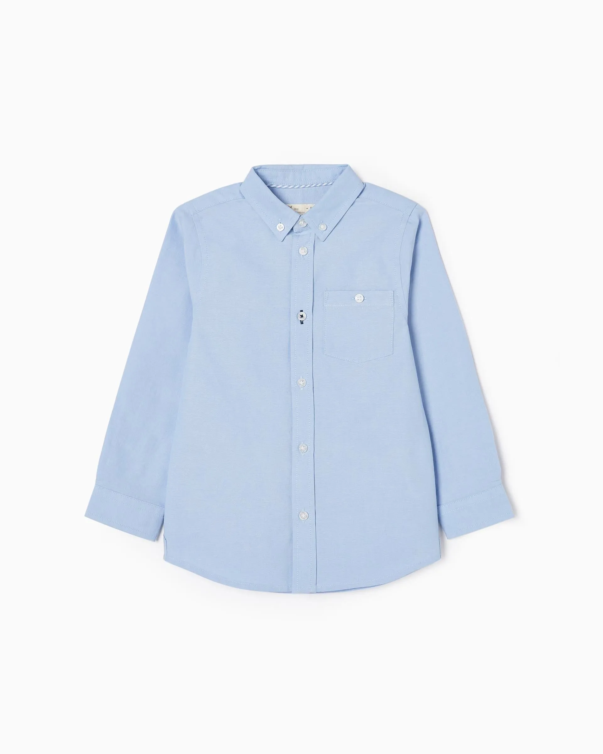 Long Sleeve Cotton Shirt for Boys, Blue